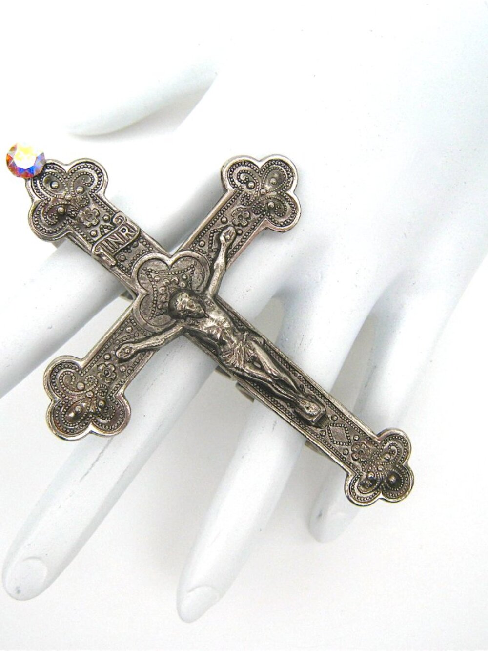 GASOLINE GLAMOUR CRUCIFIX CROSS RING ✞✟💎